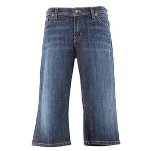 David Kahn 30 x 18" Faded Blue Denim Cotton Elastane Capri Jean